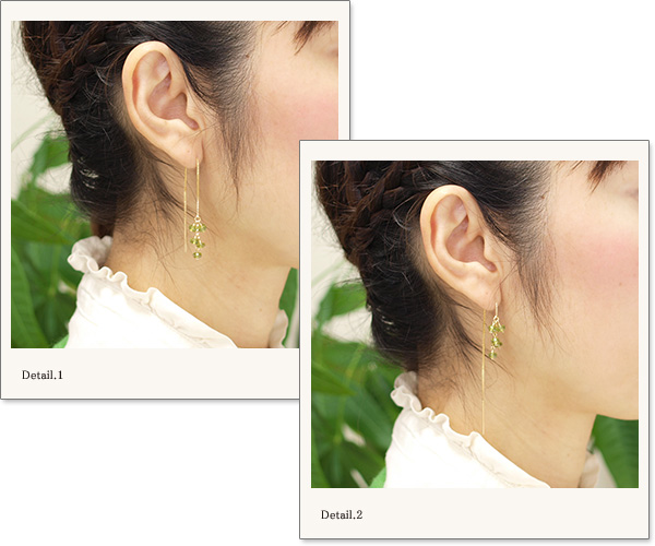 アイドクレースK14GFチェーンピアス