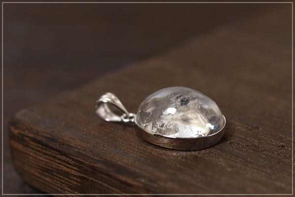 水入り水晶silver925ペンダントトップ