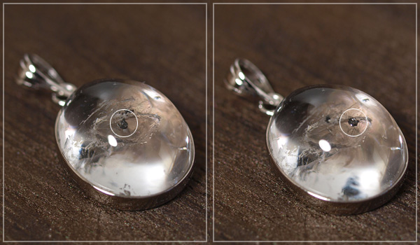 水入り水晶silver925ペンダントトップ