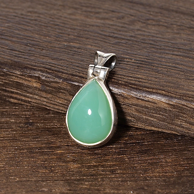 【一点物】クリソプレーズsilver925ペンダントトップNo.2