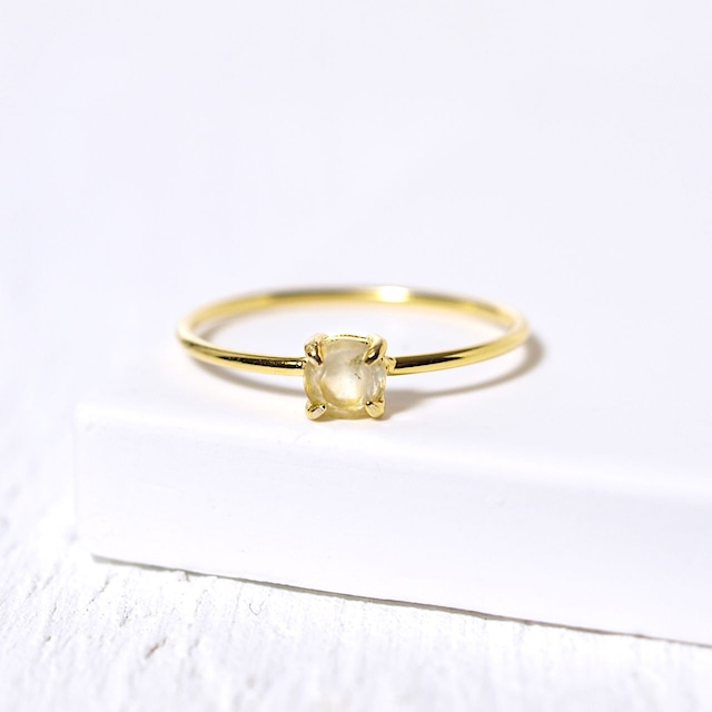 【限定】重ねて楽しむ天然石リング（プレナイト）