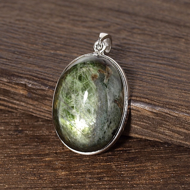 【一点物】クロムダイオプサイトsilver925ペンダントトップNo.1