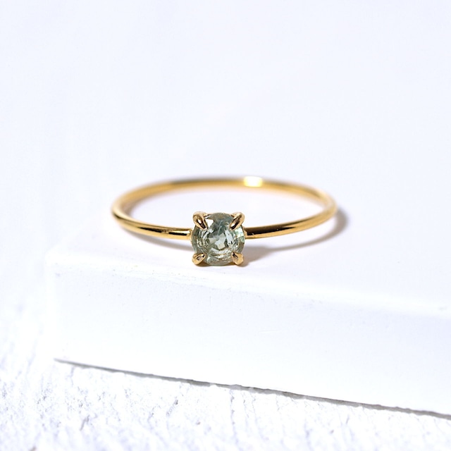 【限定】重ねて楽しむ天然石リング（グリーンカイヤナイト）