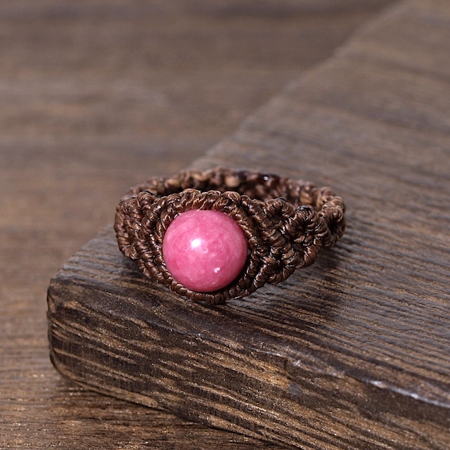 【限定】ロードナイト８ミリ玉ひと粒マクラメリング