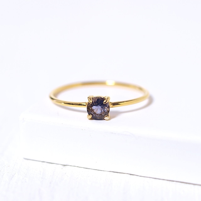 【限定】重ねて楽しむ天然石リング（アイオライト）