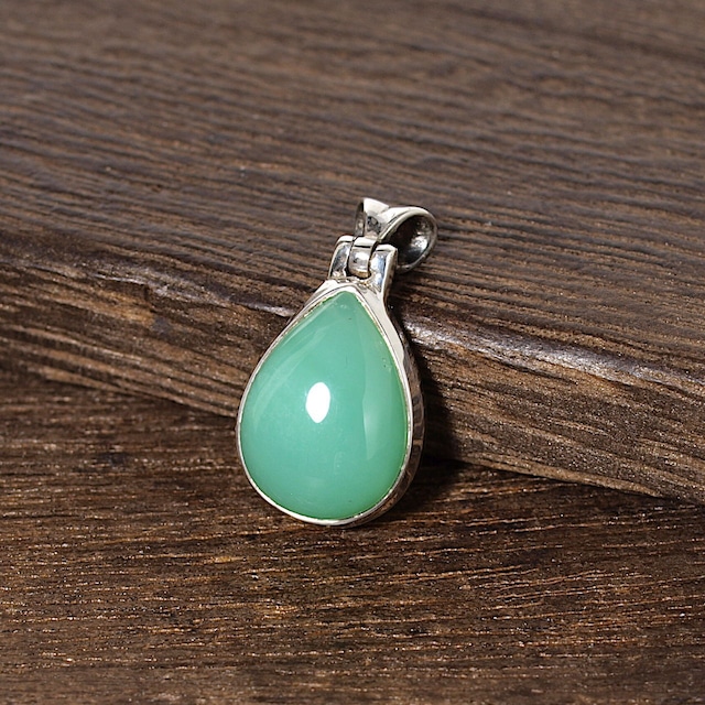 【一点物】クリソプレーズsilver925ペンダントトップNo.1