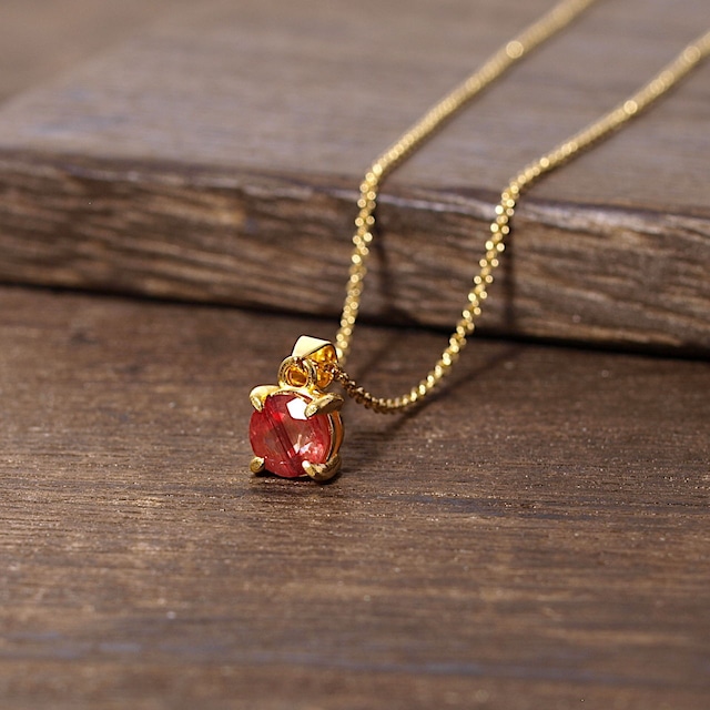 【限定】チベット産アンデシンK14GP爪留めネックレス