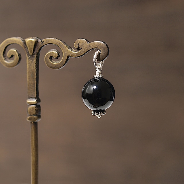 【限定】モリオン１２ミリ玉silver925ペンダントトップ