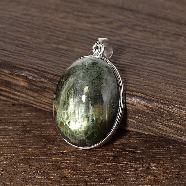 【一点物】クロムダイオプサイトsilver925ペンダントトップNo.3