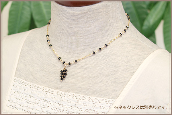 ブラックスピネルK14GFペンダントトップ
