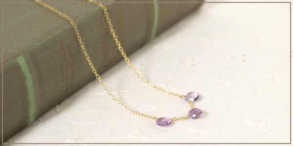 ライトカラーアメジストK14GFペンダント