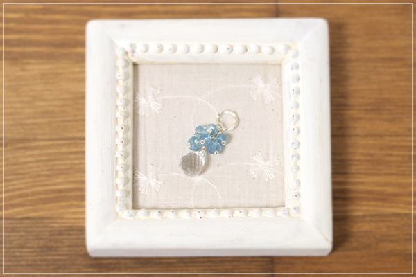 水晶＋極上アクアマリンsilver925ペンダントトップ