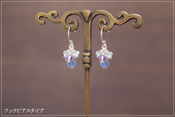 紫陽花silver925ピアス・イヤリング